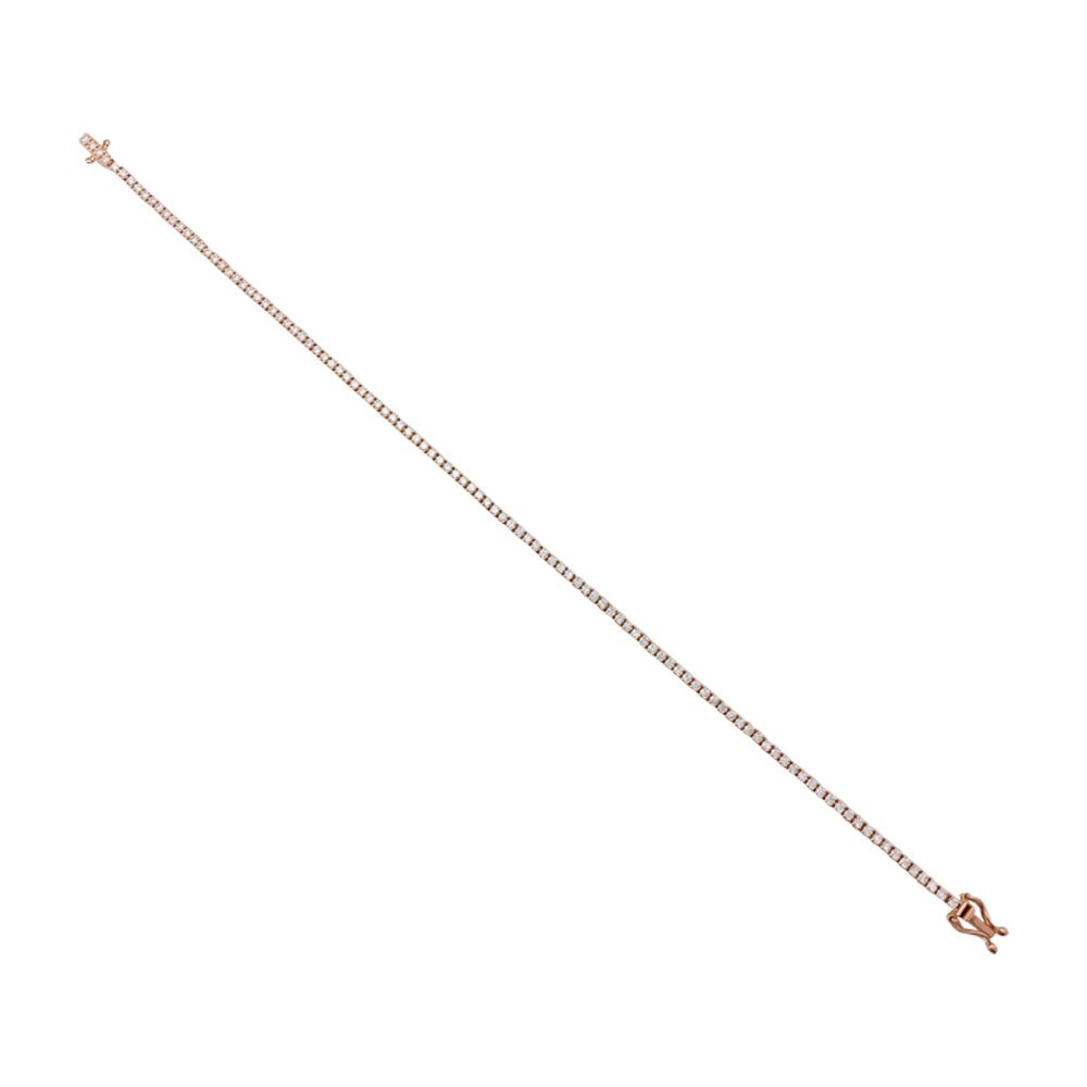 Bracelet ligne diamants en or rose - Castafiore