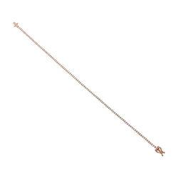 Bracelet ligne diamants en or rose - Castafiore