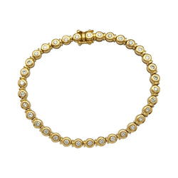 Bracelet ligne diamants or jaune - Castafiore