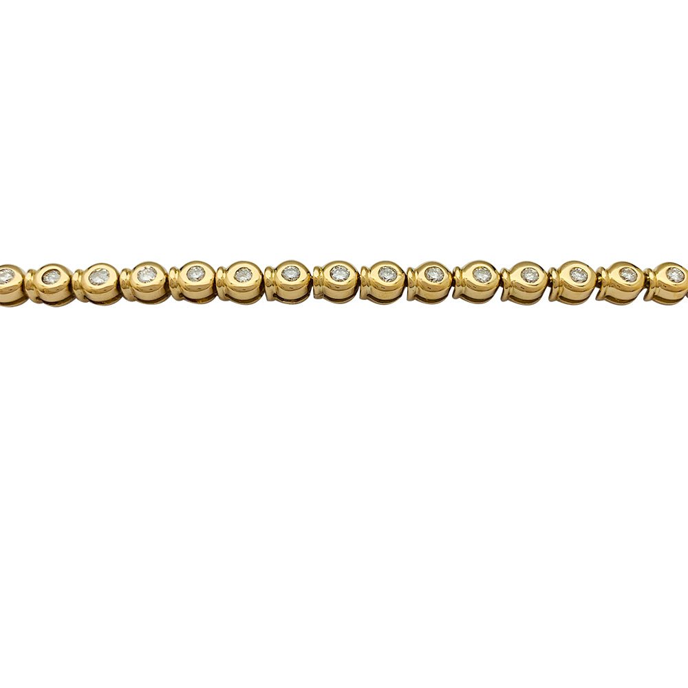 Bracelet ligne diamants or jaune - Castafiore