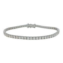 Bracelet ligne en or blanc, 5 carats de diamants - Castafiore