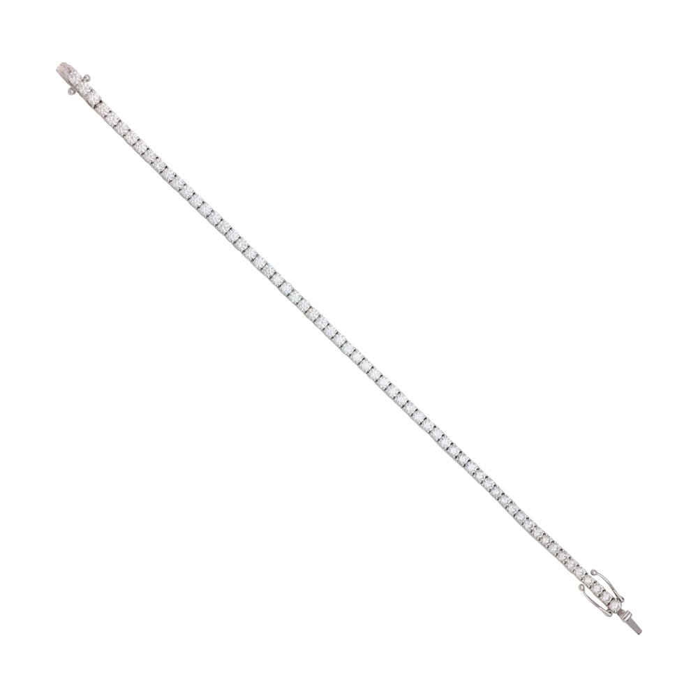 Bracelet ligne en or blanc, 5 carats de diamants - Castafiore