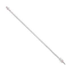Bracelet ligne en or blanc, 5 carats de diamants - Castafiore