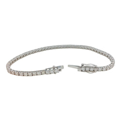 Bracelet ligne en or blanc, 5 carats de diamants - Castafiore