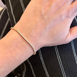 Bracelet Ligne en or jaune et diamants - Castafiore