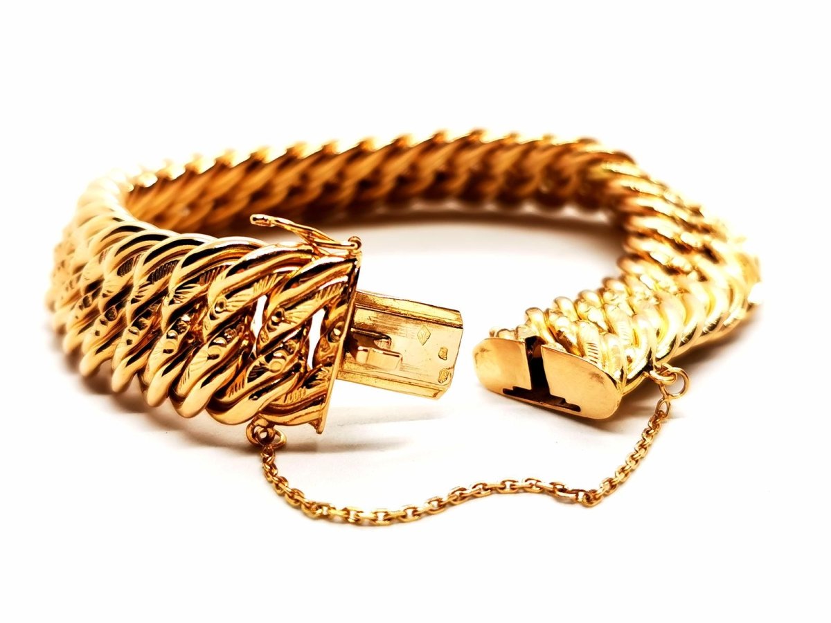 Bracelet Maille américaine en or jaune - Castafiore