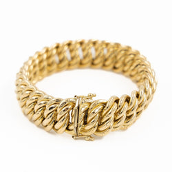 Bracelet Maille américaine en or jaune - Castafiore