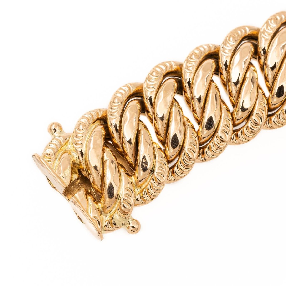 Bracelet Maille américaine en or jaune - Castafiore