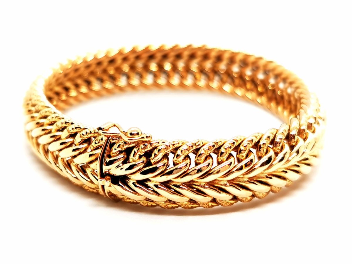 Bracelet Maille américaine en or jaune - Castafiore
