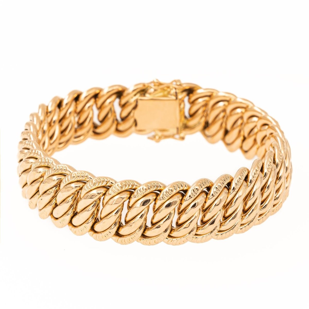Bracelet Maille américaine en or jaune - Castafiore