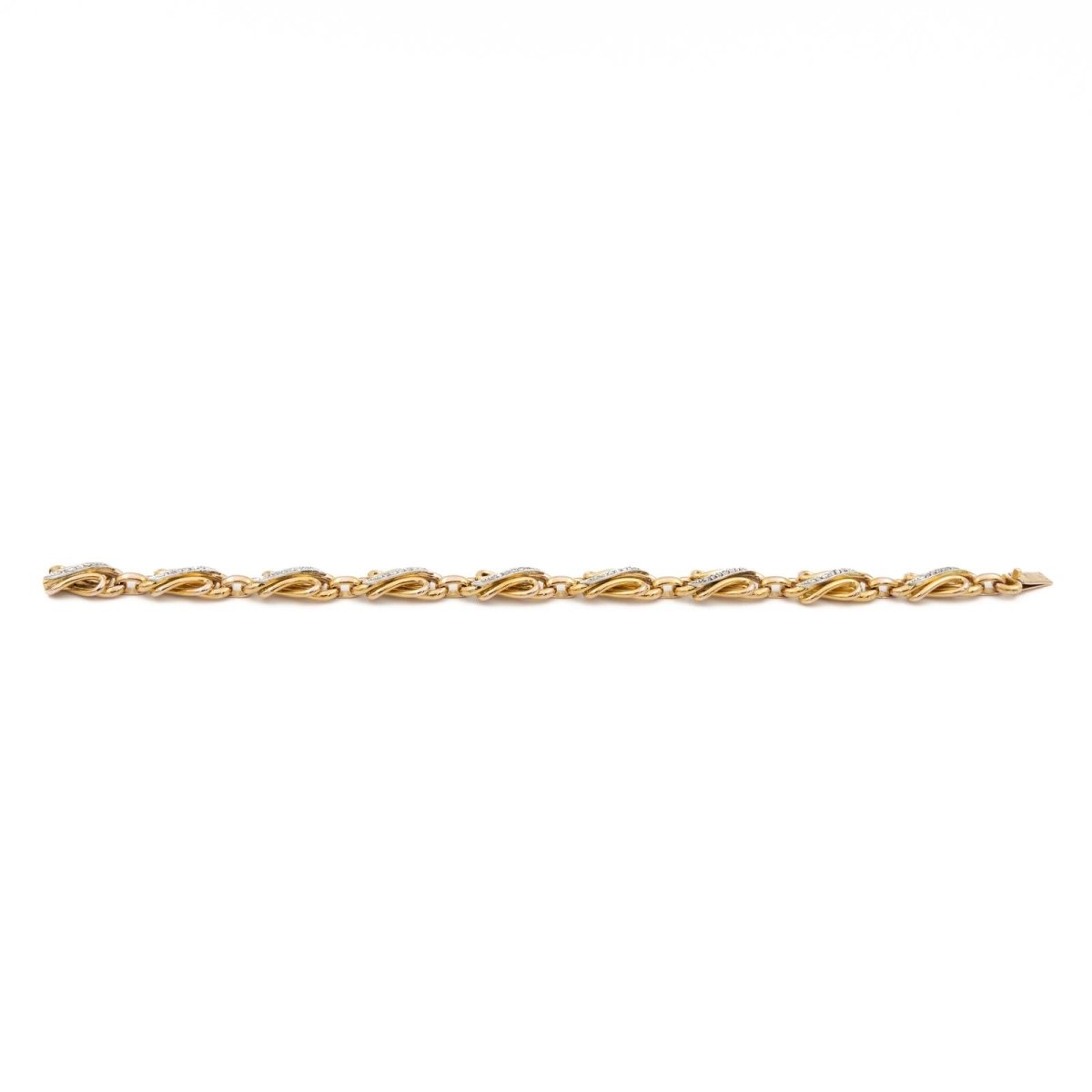 Bracelet Maille en or jaune et en diamants - Castafiore