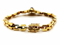 Bracelet Maille en or jaune, rubis et diamants - Castafiore