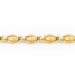 Bracelet Maille fantaisie en or jaune brillant et mat - Castafiore