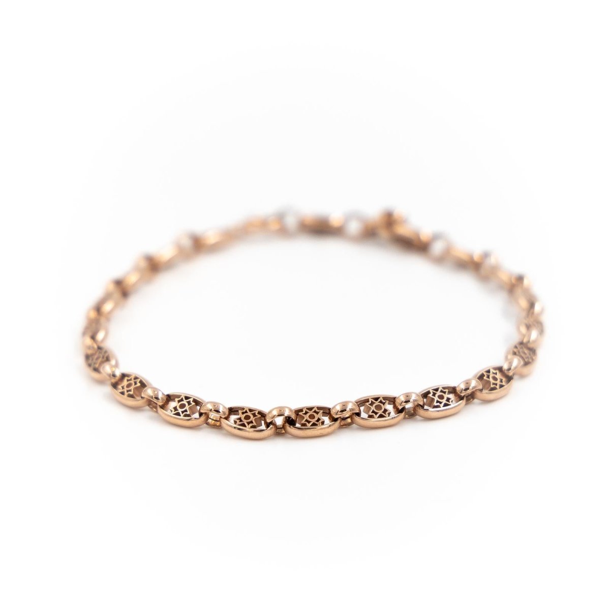 Bracelet Maille filigrane en or rose - Castafiore