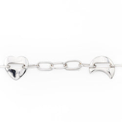 Bracelet Maille forçat à motifs en or blanc - Castafiore