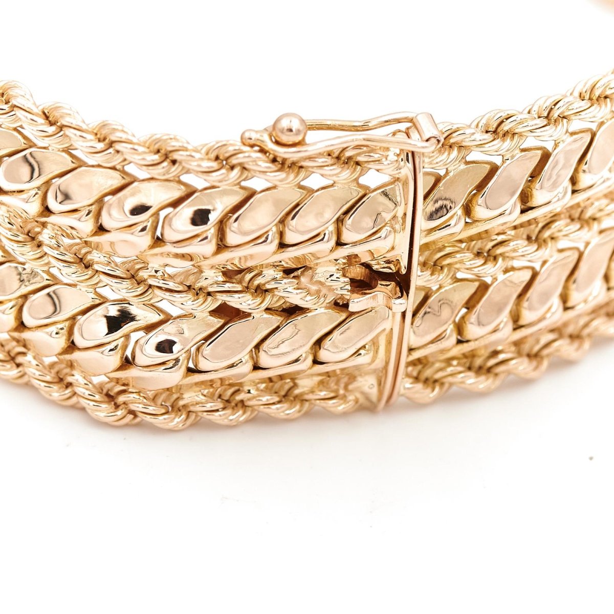 Bracelet Maille torsadée en or jaune - Castafiore