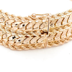 Bracelet Maille torsadée en or jaune - Castafiore