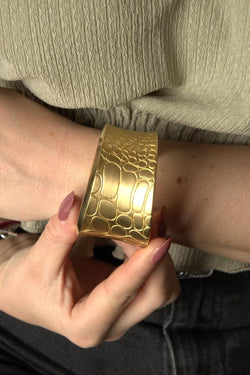 Bracelet Manchette POMELLATO "Cocco" en or jaune - Castafiore