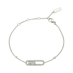 Bracelet Messika, "Baby Move Pavé", or blanc diamants - Castafiore