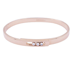 Bracelet Messika, "Bangle Move Noa", or rose et diamants. - Castafiore