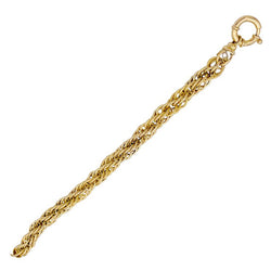 Bracelet or jaune maille fantaisie - Castafiore
