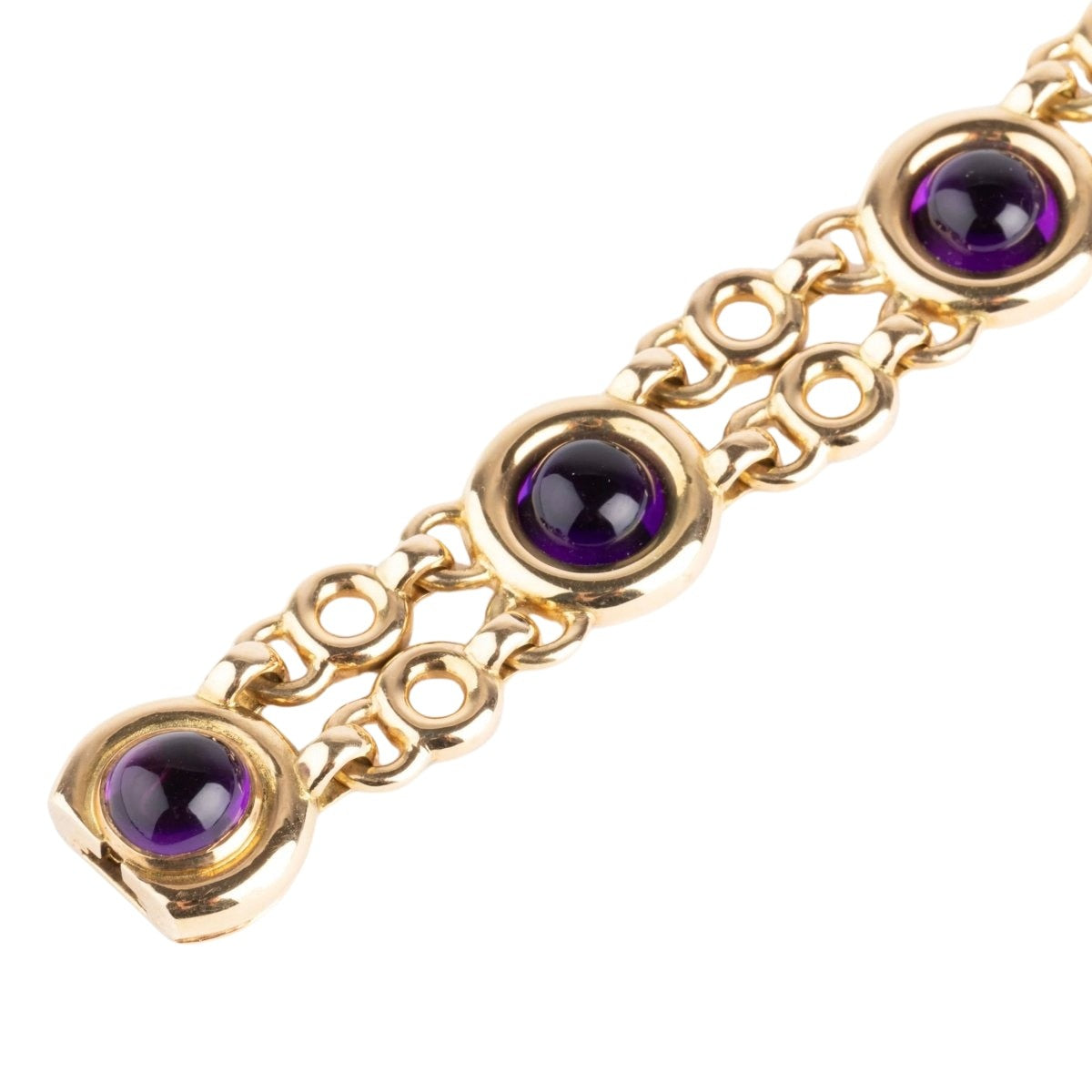 Bracelet POIRAY "Indrani" en or jaune et améthystes - Castafiore