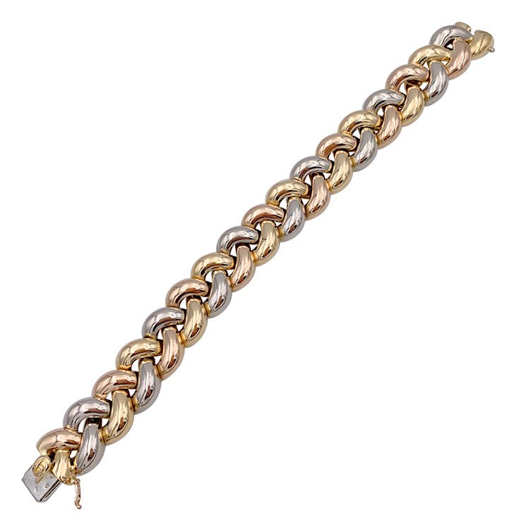 Bracelet POIRAY "Tresse" trois ors - Castafiore
