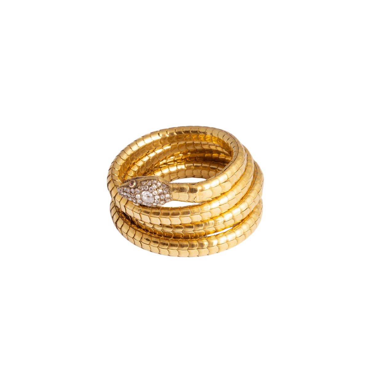 Bracelet serpent en or, rubis et diamants - Castafiore