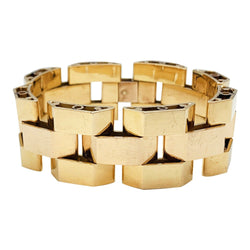 Bracelet Tank en or jaune et or rose - Castafiore