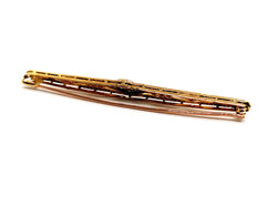 Broche Barrette Art déco 3 ors et diamants - Castafiore