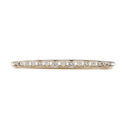 Broche Barrette Art déco en 2 ors et diamants - Castafiore