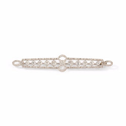 Broche barrette Art déco en platine sertie de diamants - Castafiore