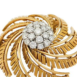 Broche Cartier en or jaune et diamants - Castafiore