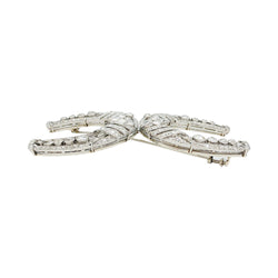 Broche "Fers à Cheval" en platine et diamants - Castafiore