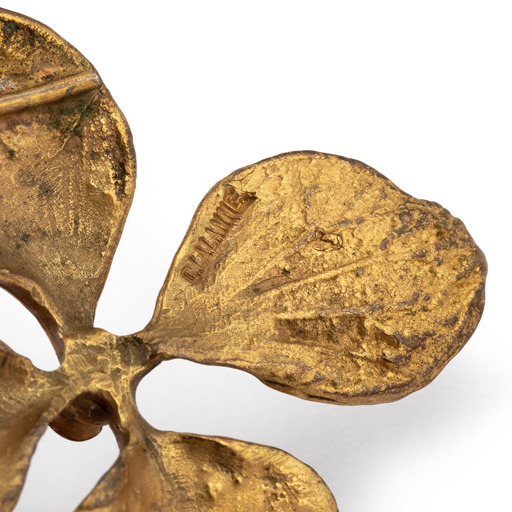 Broche Fleur CLAUDE LALANNE en or jaune - Castafiore
