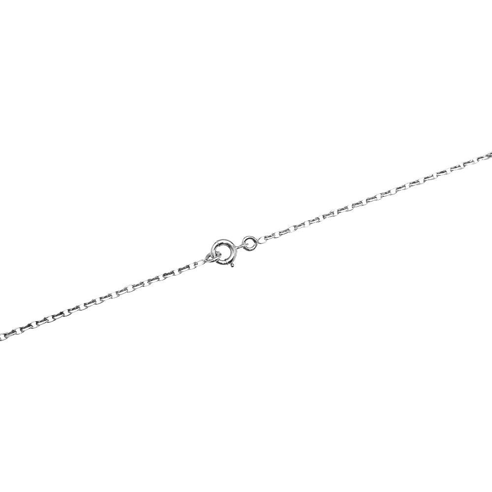 Chaîne maille forçat, or blanc - Castafiore