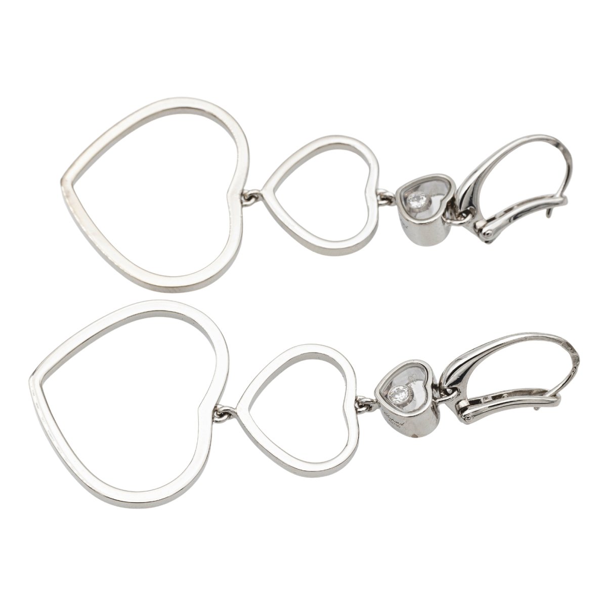 Chopard Boucles d'oreilles Or blanc Diamant - Castafiore