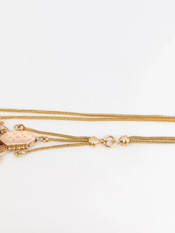 Collier à frange Napoléon III en or jaune et rose - Castafiore