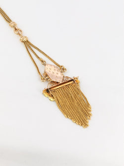 Collier à frange Napoléon III en or jaune et rose - Castafiore