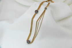 Collier ancien - Chaîne giletière en or, émail et rubis - Castafiore