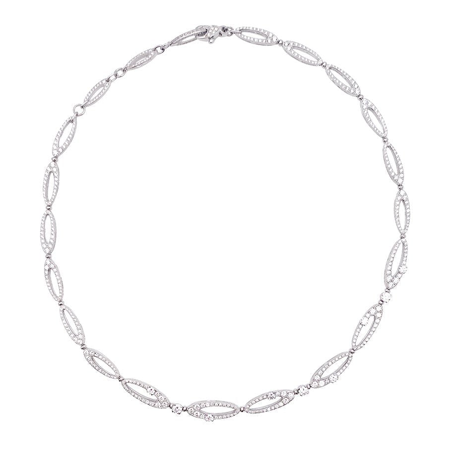 Collier Bulgari "Elisia", or blanc et diamants. - Castafiore