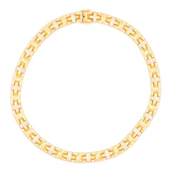 Collier CAPLAIN SAINT ANDRÉ maille en or jaune et saphir - Castafiore