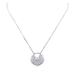 Collier Cartier, "Amulette", or blanc, diamants. - Castafiore