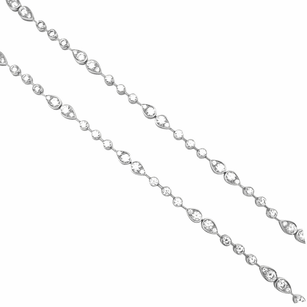 Collier CARTIER "Dentelle" en platine, diamants - Castafiore