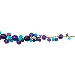 Collier Cartier, "Les Délices de Goa", or rose, améthystes, turquoises et diamants - Castafiore