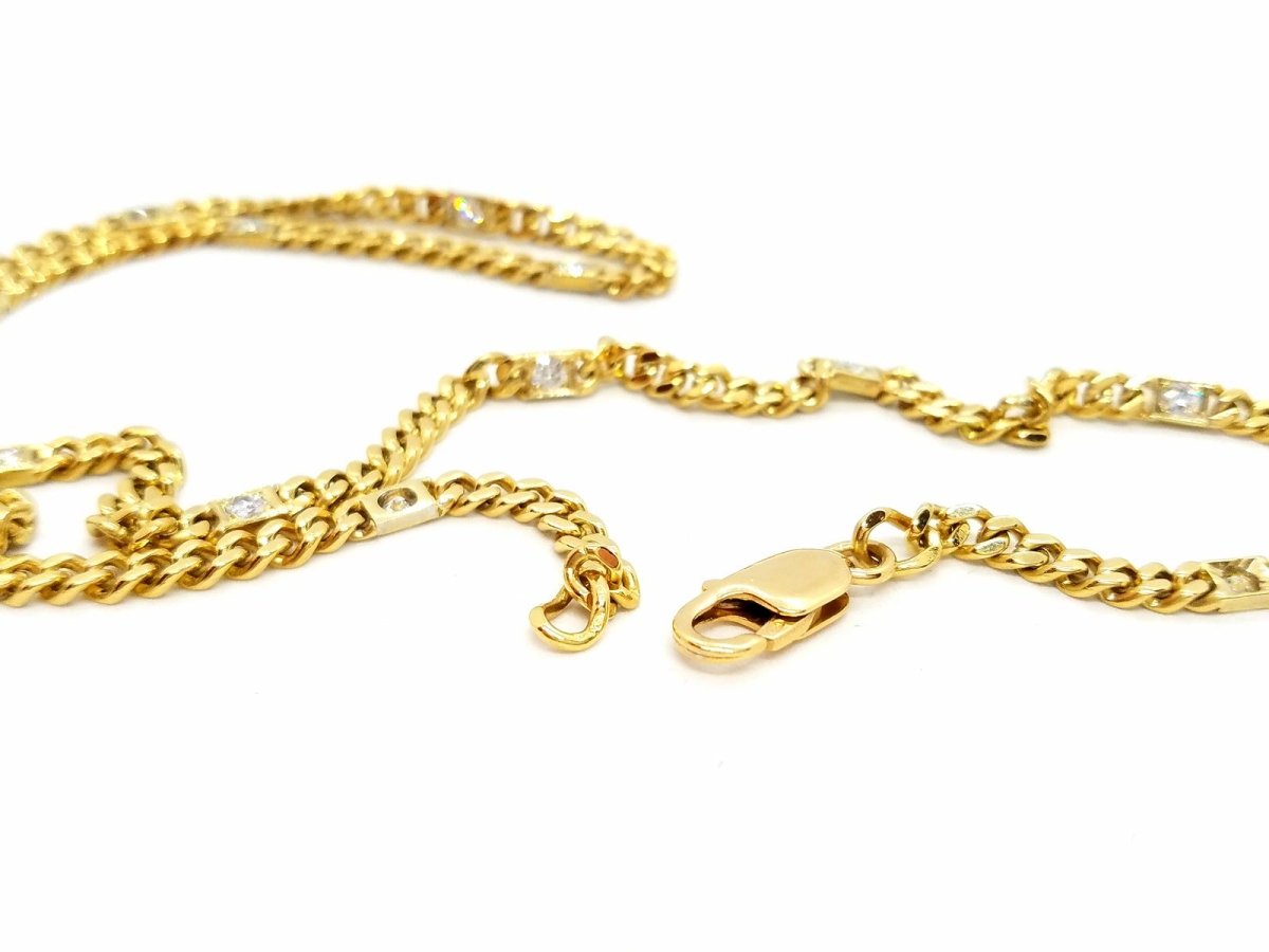 Collier Chaîne en or jaune et diamants - Castafiore