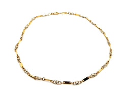 Collier Chaîne maille fantaisie en 2 ors - Castafiore