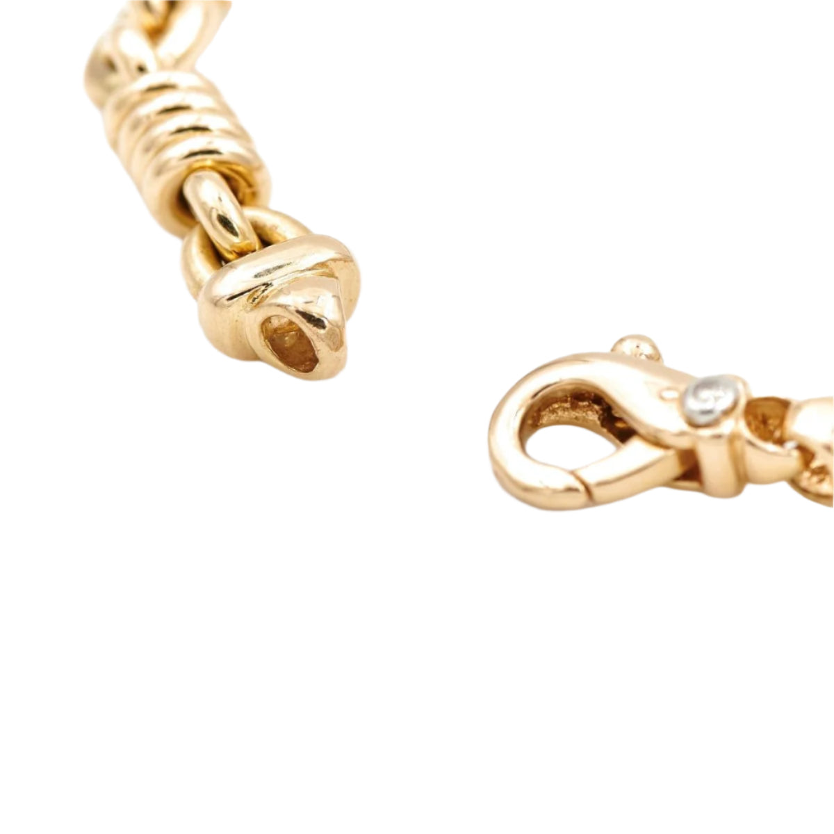 Collier Chaîne maille fantaisie en or jaune et diamant - Castafiore
