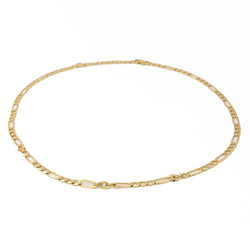 Collier Chaîne maille figaro en or jaune - Castafiore