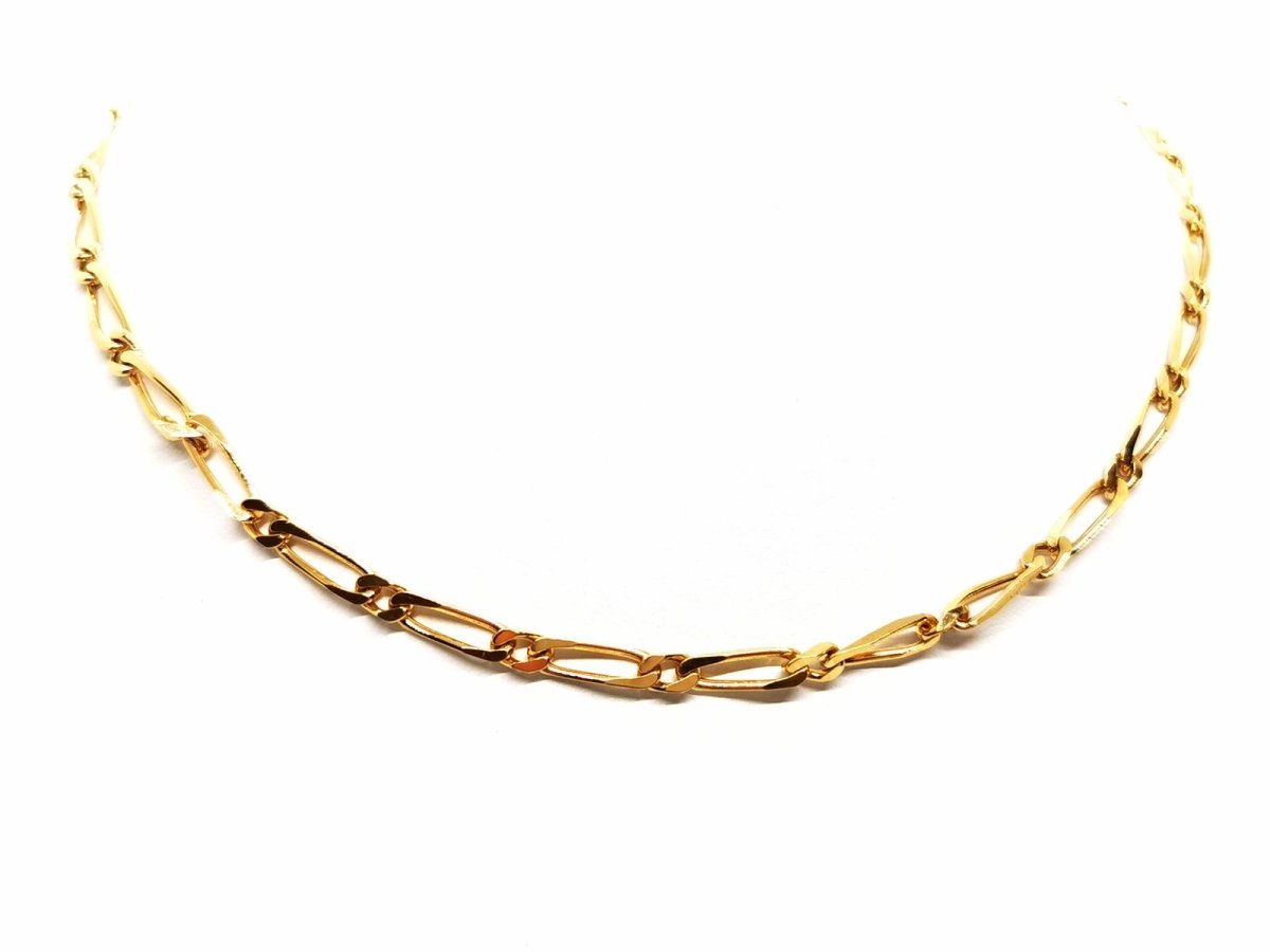 Collier Chaîne maille firgaro en or jaune - Castafiore